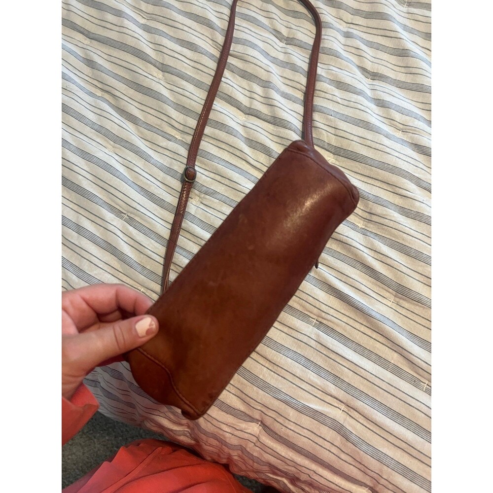 Tano Brown Genuine Leather Crossbody Pocket Book - Picture 11 of 11